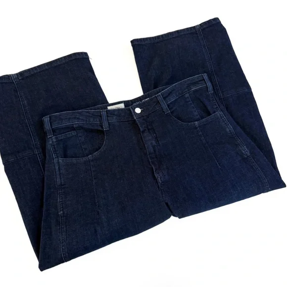 Anthropologie Pilcro Jeans Womens Size 33 Barrel Leg Dark Wash - Picture 3 of 11